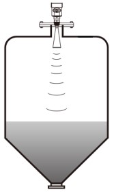 灰?guī)炖走_物位計錐形罐安裝示意圖